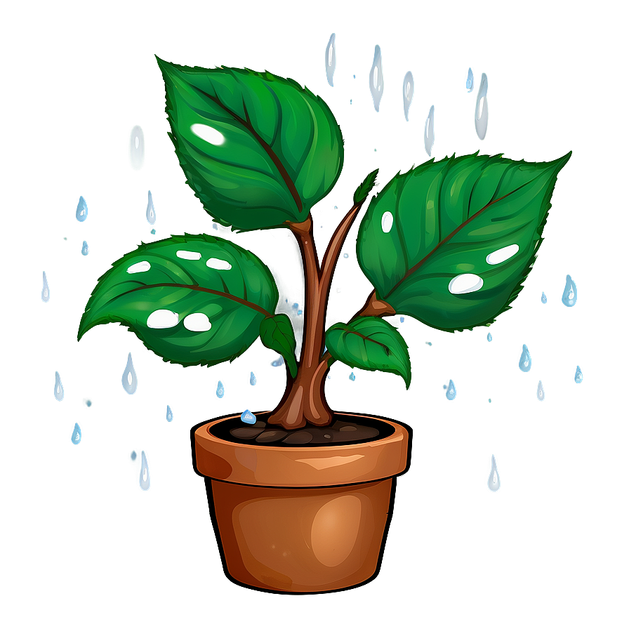 Small Plant With Droplets Png Tmy PNG Image