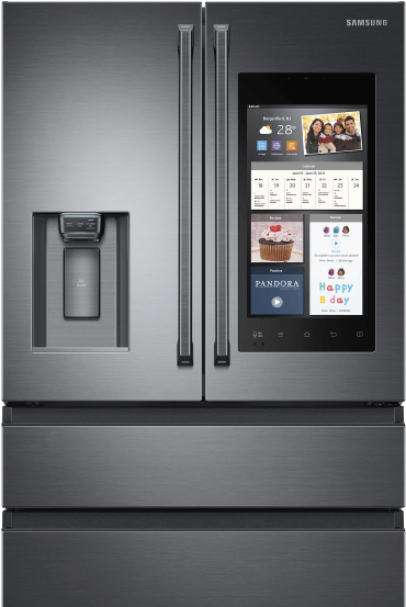 Smart Refrigeratorwith Touch Screen PNG Image