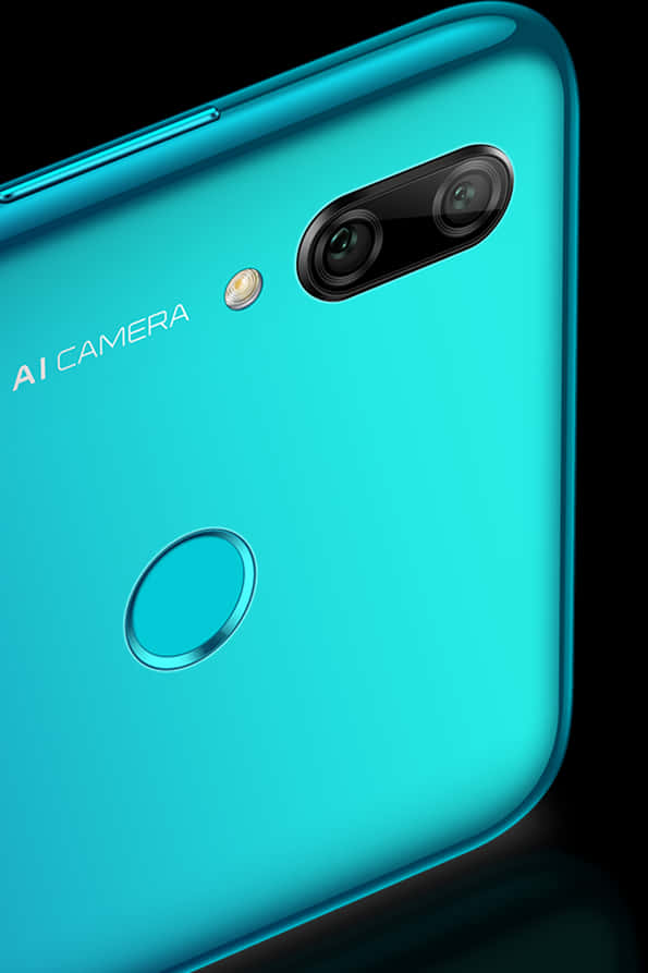 Smartphone A I Camera Dual Lens Teal Back PNG Image