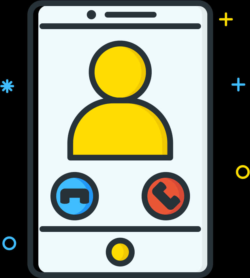 Smartphone Call Interface Graphic PNG Image