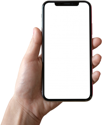 Smartphone Heldin Hand Blank Screen PNG Image