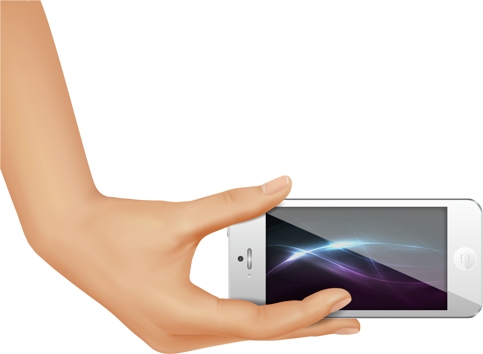 Smartphone Heldin Hand PNG Image