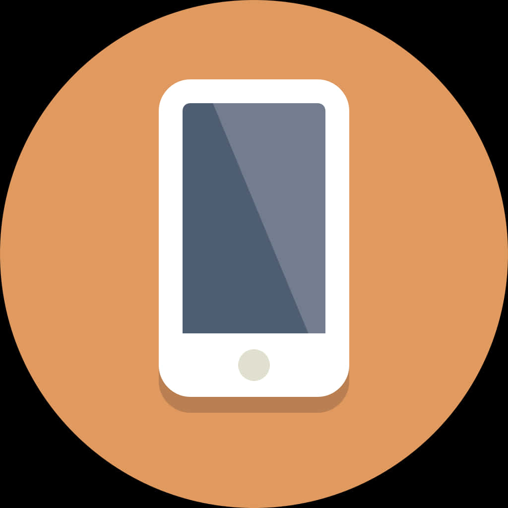 Smartphone Icon Flat Design PNG Image