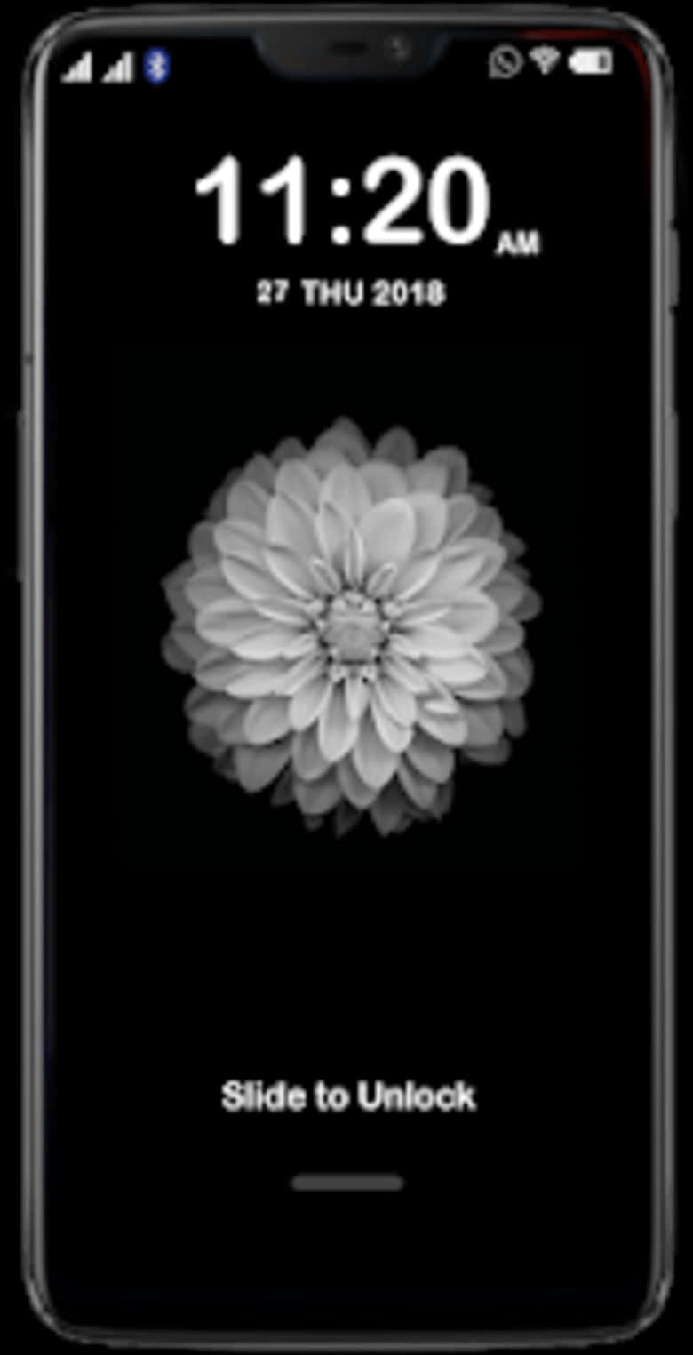 Smartphone Lock Screen Flower Wallpaper PNG Image