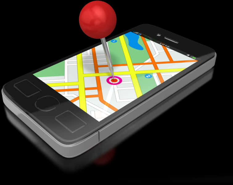 Smartphone Navigation Map Pin PNG Image