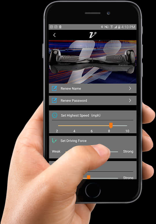 Smartphone_ Racing_ Game_ Settings PNG Image