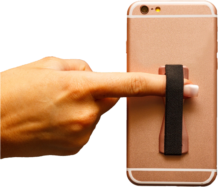 Smartphone Security Grip Demonstration PNG Image