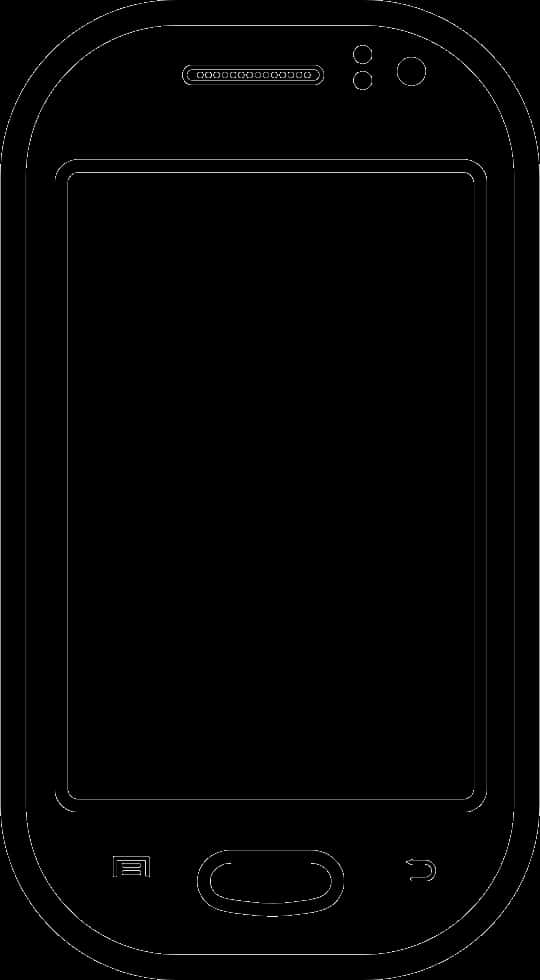 Smartphone Silhouette Outline PNG Image