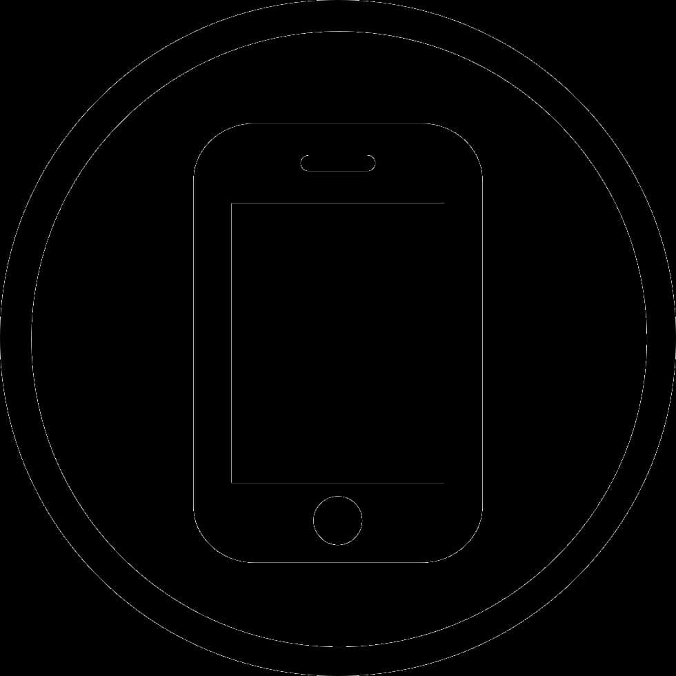 Smartphone Silhouette Outline PNG Image