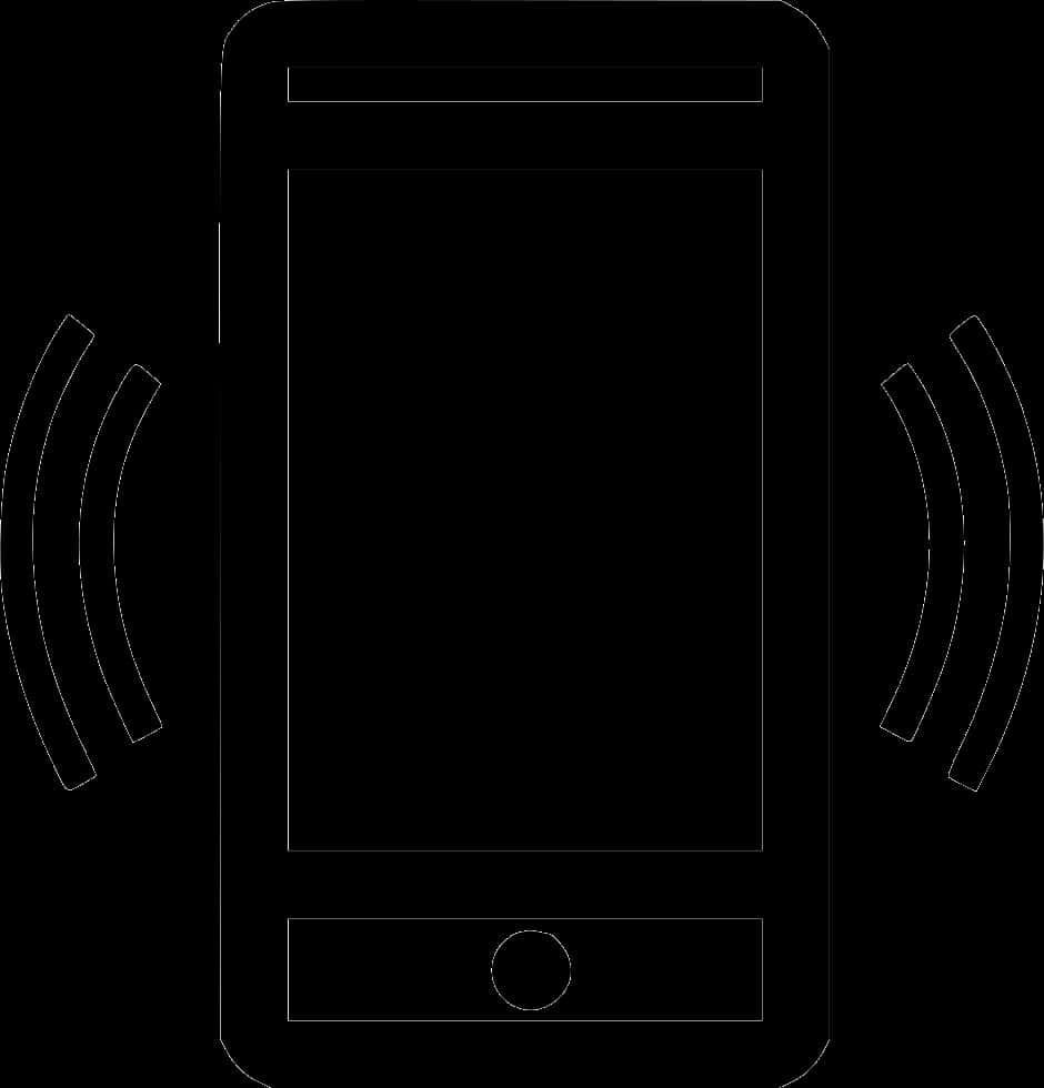 Smartphone Silhouette Ringing PNG Image