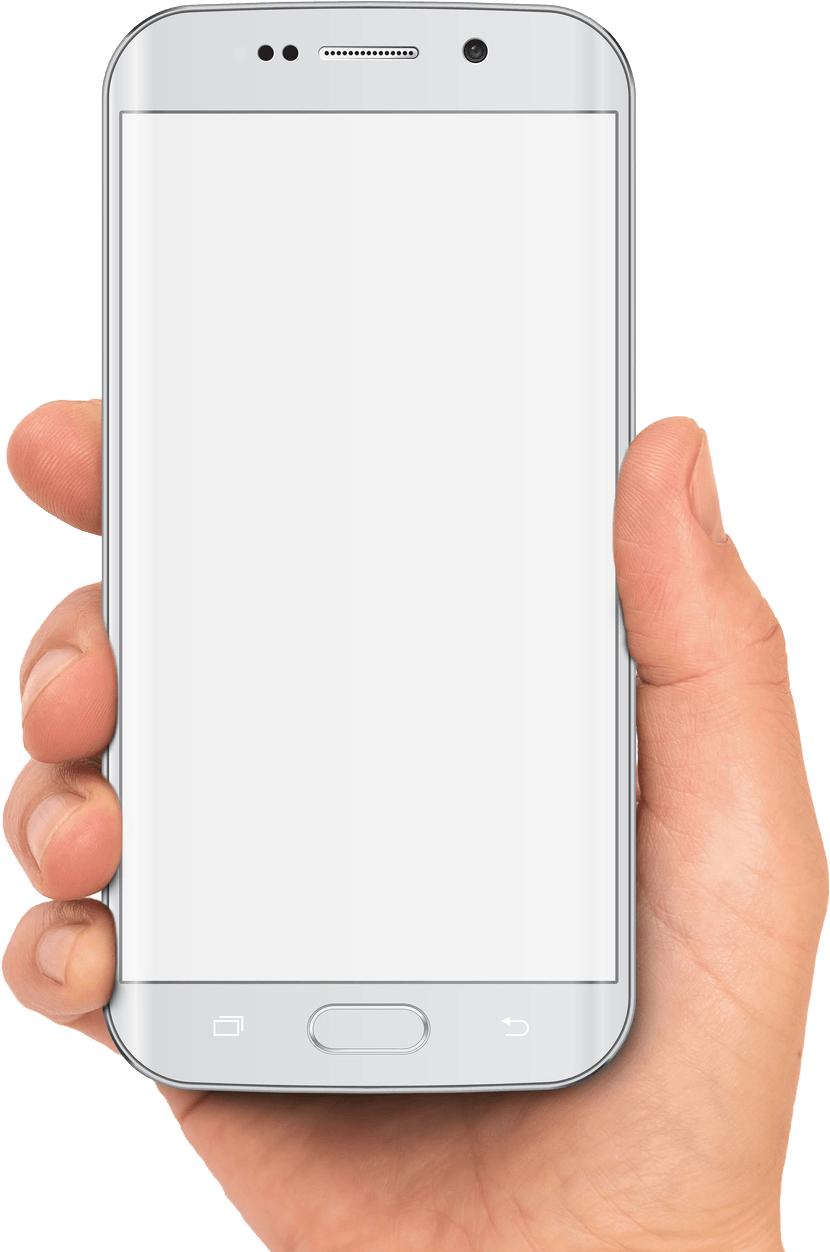 Smartphonein Hand Display PNG Image