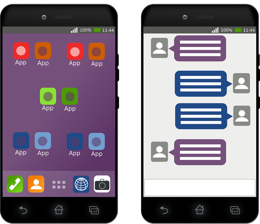 Smartphones_ Displaying_ Apps_and_ Messages PNG Image