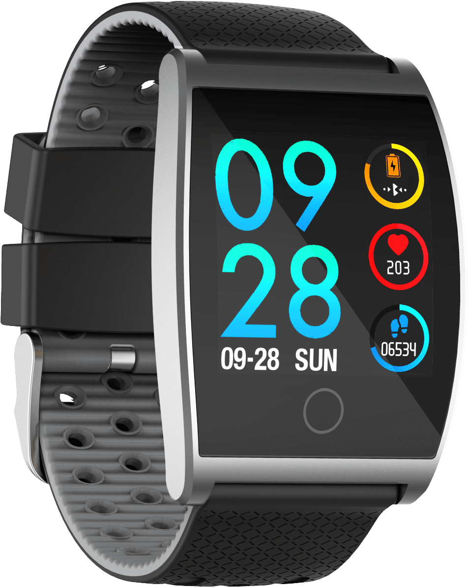 Smartwatch Displaying Health Metrics PNG Image