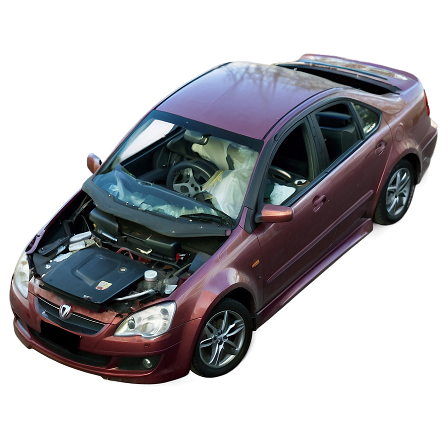 Smashed Car Wreckage Png Ygo61 PNG Image