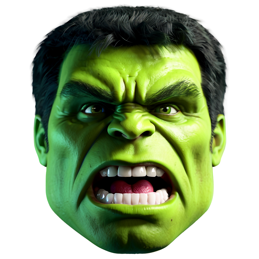 Smashing Hulk Face Png Mls43 PNG Image