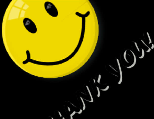 Smiley Face Thank You Graphic PNG Image