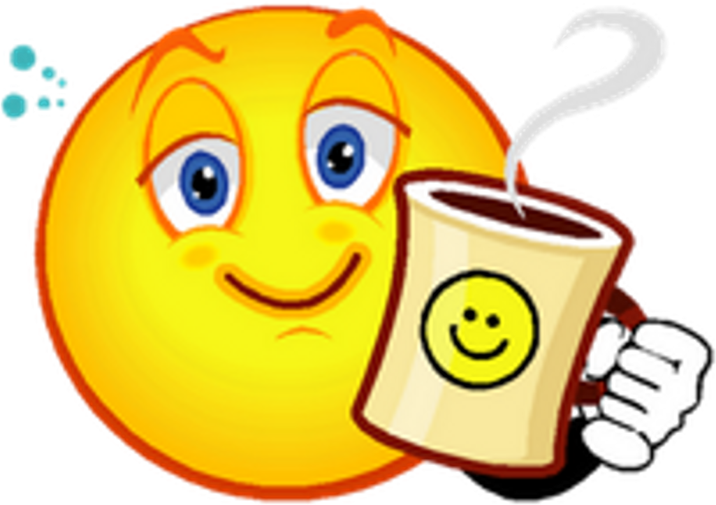 Smiley Face With Morning Coffee.png PNG Image