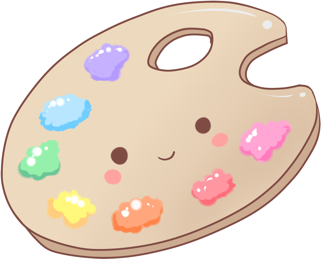 Smiling Artist Palette Cartoon.png PNG Image