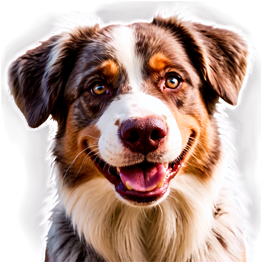 Smiling Australian Shepherd Png Fpl26 PNG Image