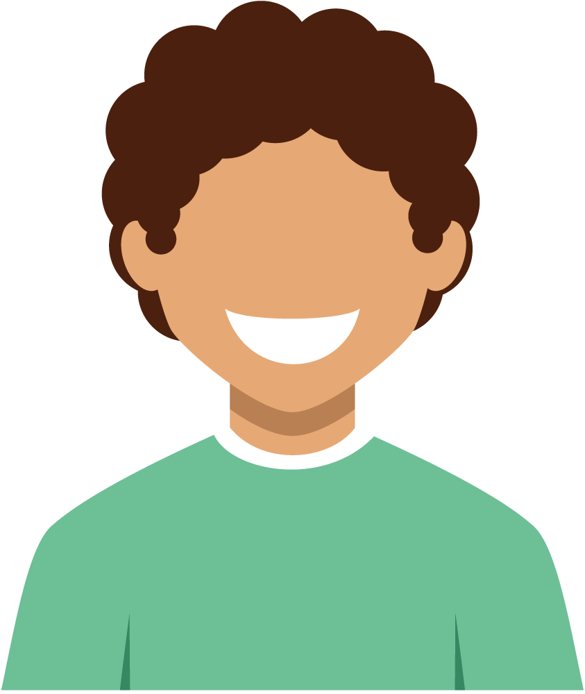 Smiling Avatar Icon Green Shirt PNG Image