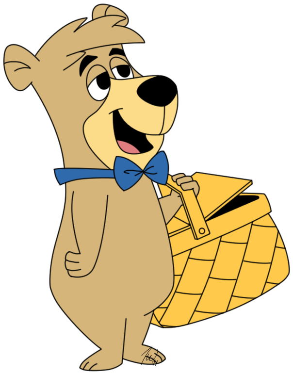 Smiling Bear Cartoon Character PNG Image