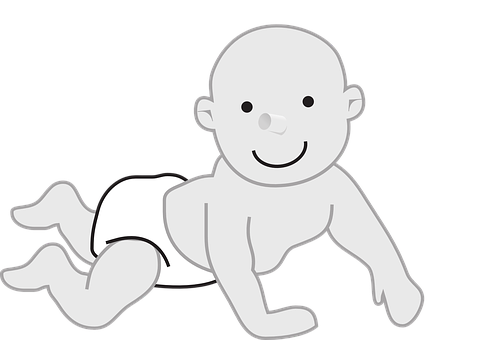 Smiling Cartoon Baby PNG Image