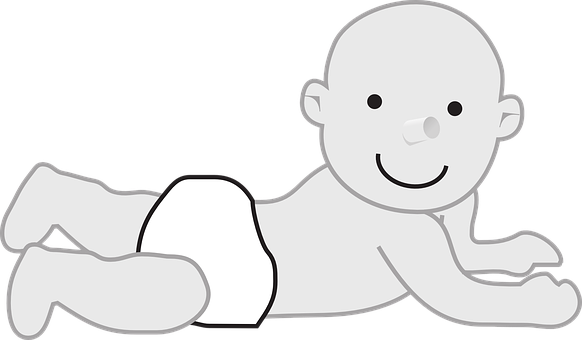 Smiling Cartoon Baby PNG Image