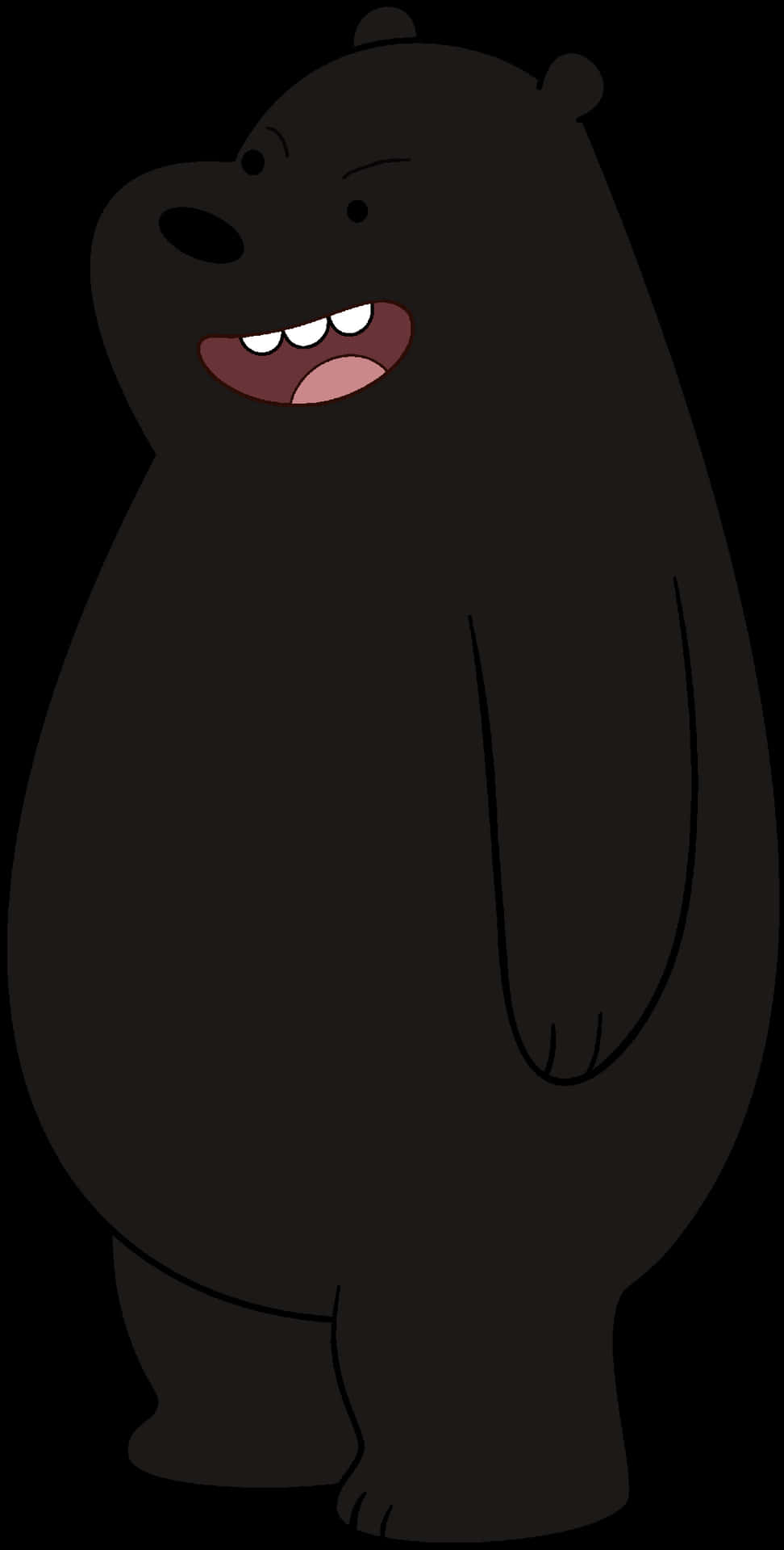 Smiling Cartoon Bear Vector PNG Image