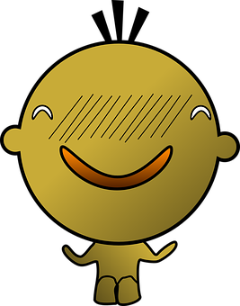 Smiling Cartoon Character PNG Image