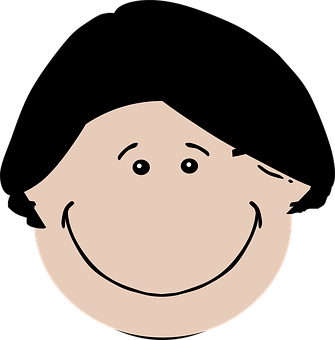 Smiling Cartoon Face Graphic PNG Image