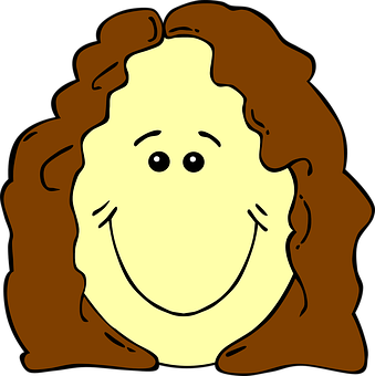 Smiling Cartoon Face Illustration PNG Image