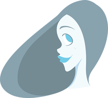 Smiling Cartoon Ghost Profile PNG Image