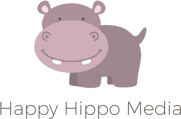 Smiling Cartoon Hippo Logo PNG Image