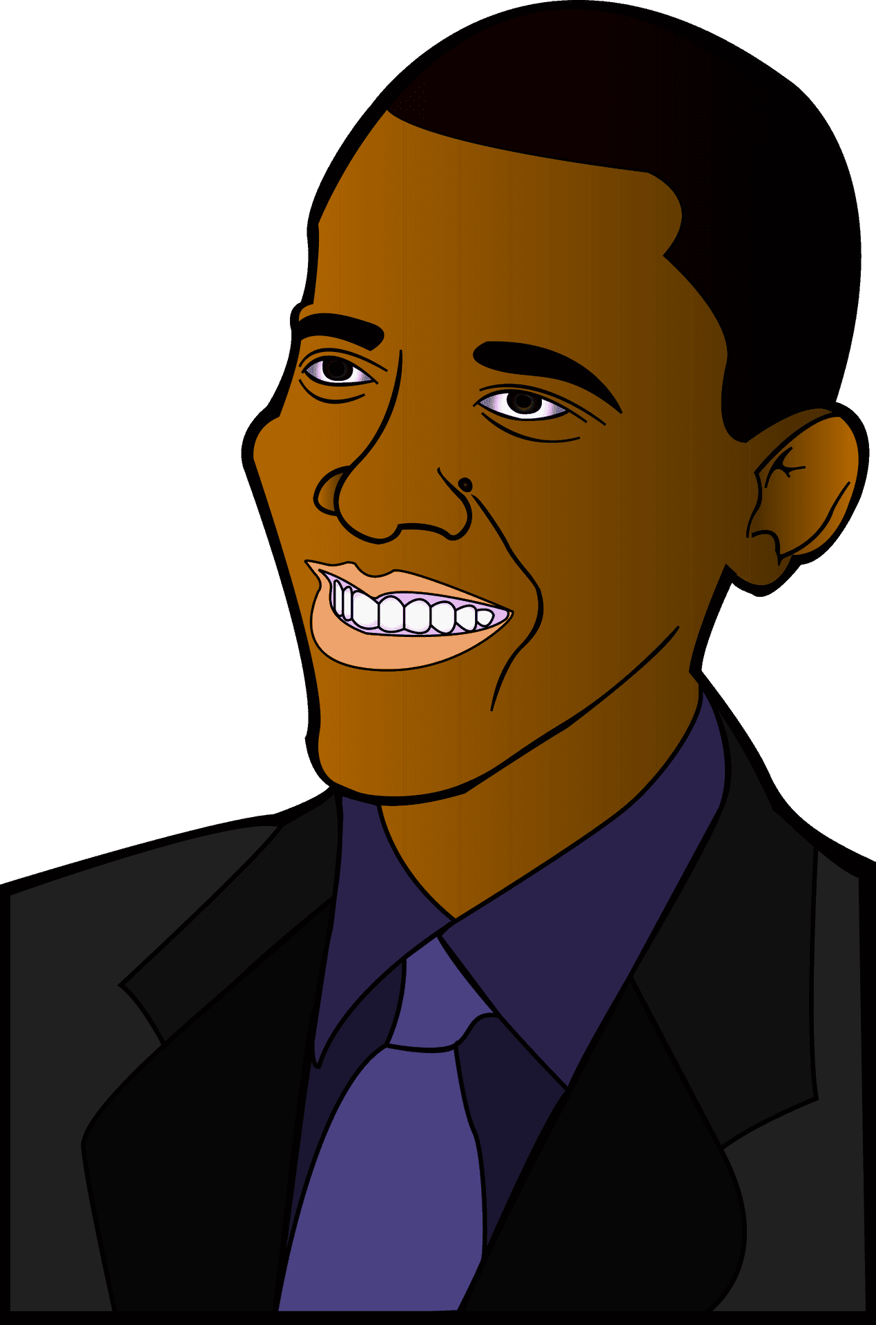 Smiling Cartoon Manin Suit PNG Image