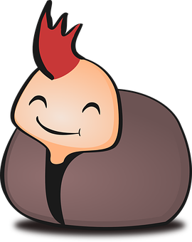 Smiling Cartoon Newborn Character PNG Image