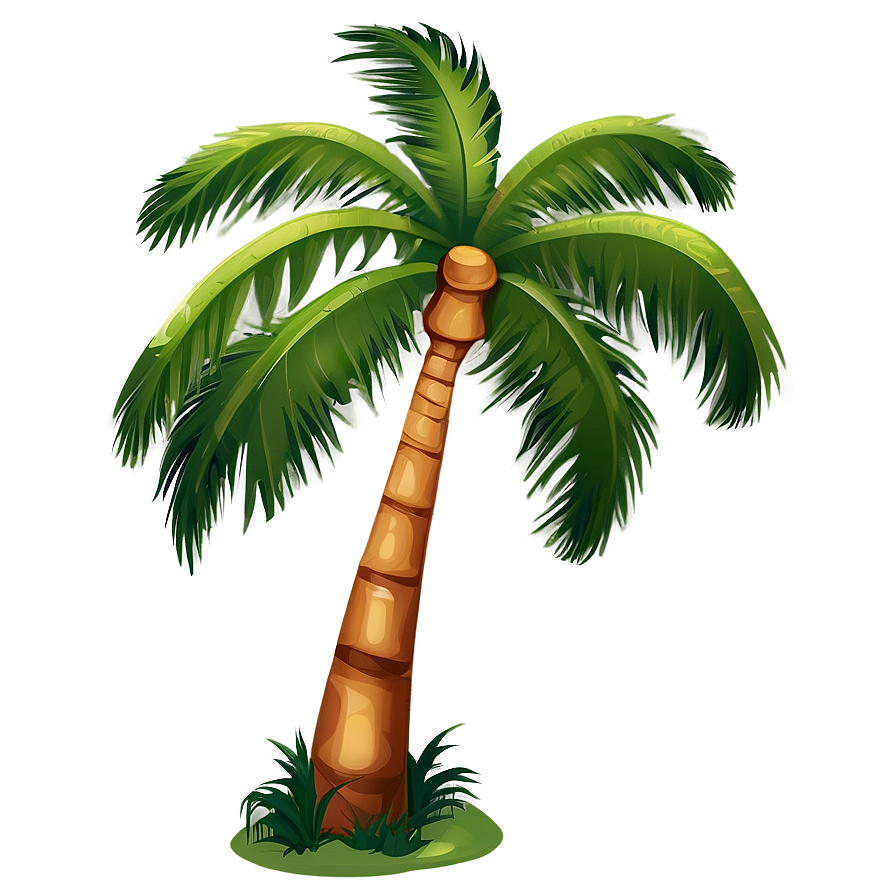 Smiling Cartoon Palm Tree Png Esd PNG Image