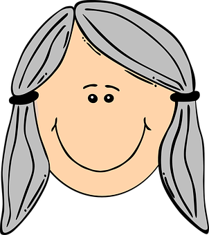 Smiling Cartoon Woman Icon PNG Image