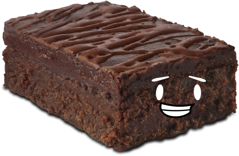 Smiling Chocolate Brownie PNG Image