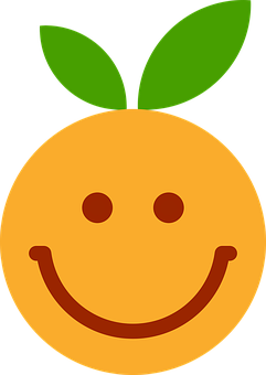 Smiling Clementine Emoji PNG Image