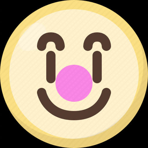 Smiling Clown Emoji Graphic PNG Image