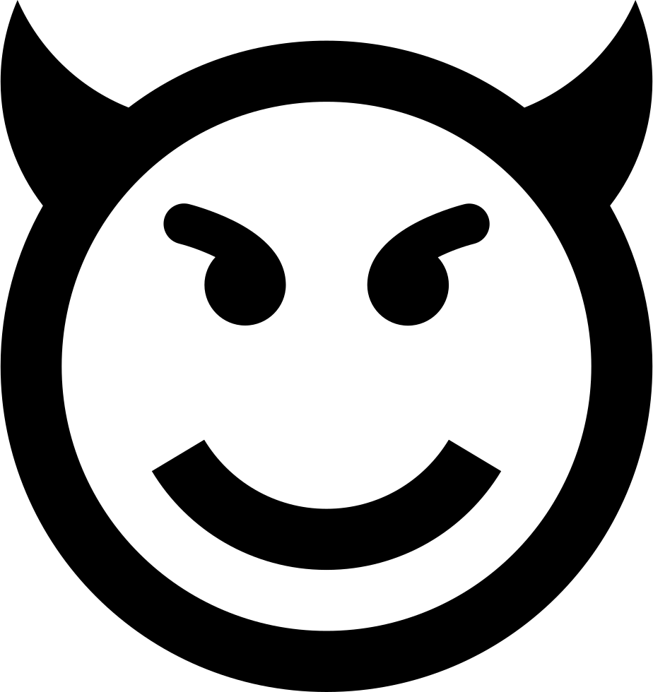 Smiling Demon Icon PNG Image