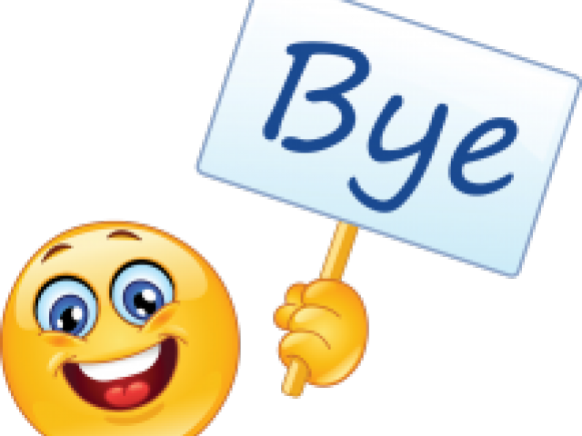 Smiling Emoji Holding Bye Sign PNG Image