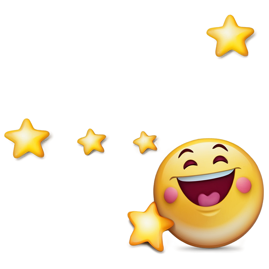 Smiling Emoji With Stars Png 05242024 PNG Image