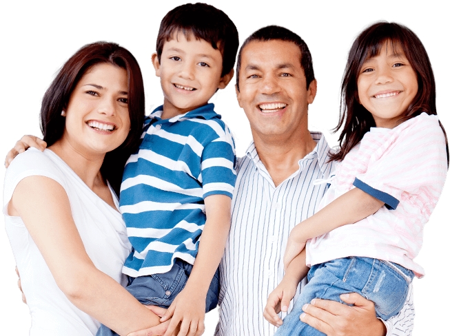 Smiling Family Portrait PNG Image