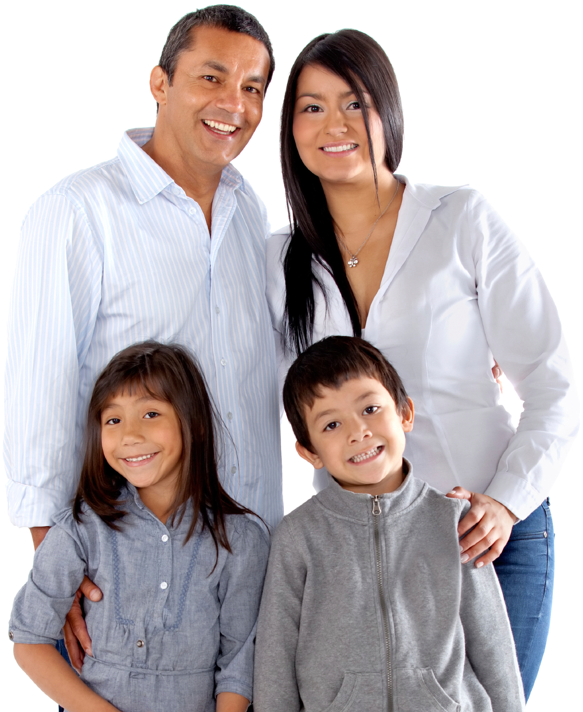 Smiling Family Portrait PNG Image