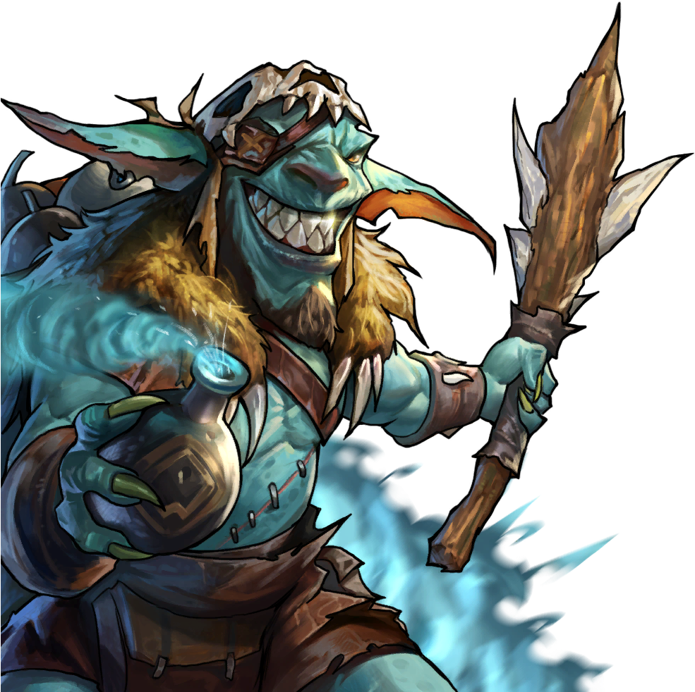 Smiling Goblin Warrior PNG Image