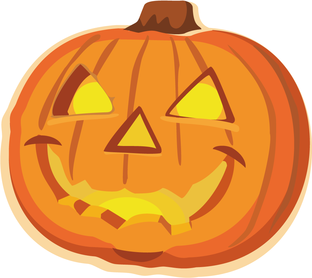 Smiling Jack O Lantern Illustration.png PNG Image