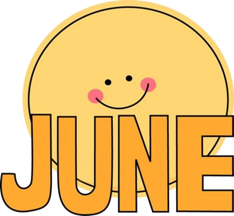 Smiling June Calendar Graphic PNG Image