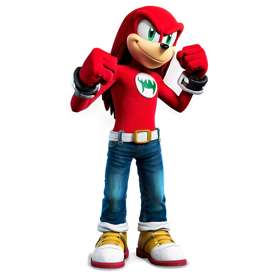 Smiling Knuckles Character Png Sei37 PNG Image