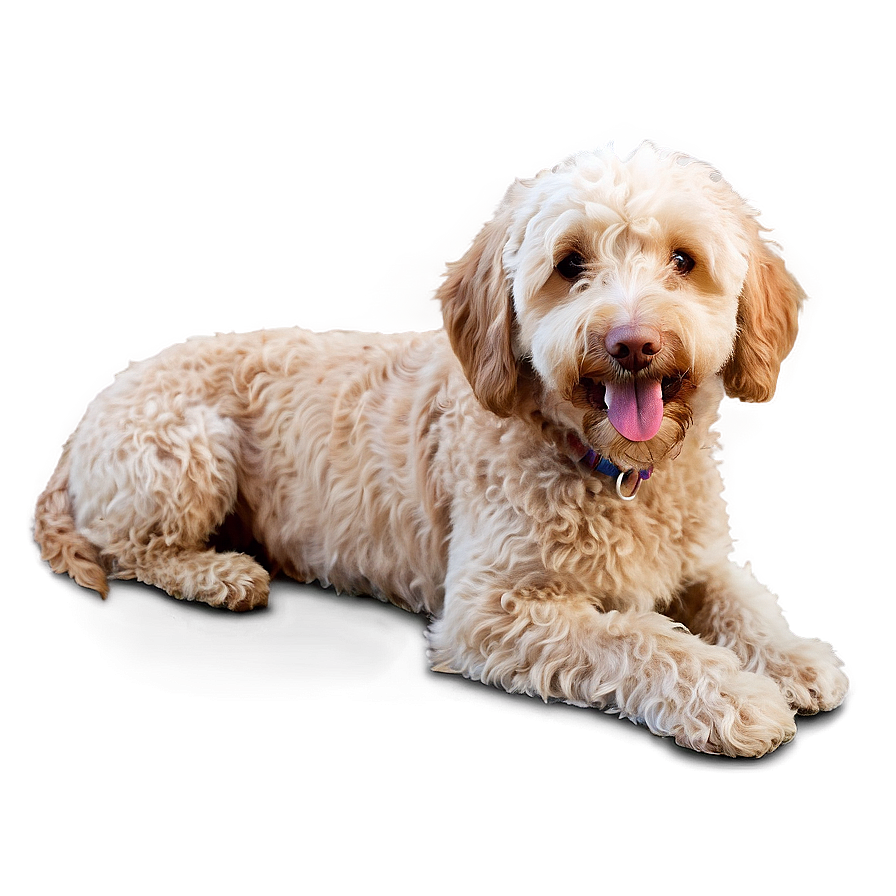 Smiling Labradoodle Dog Png Dmo94 PNG Image